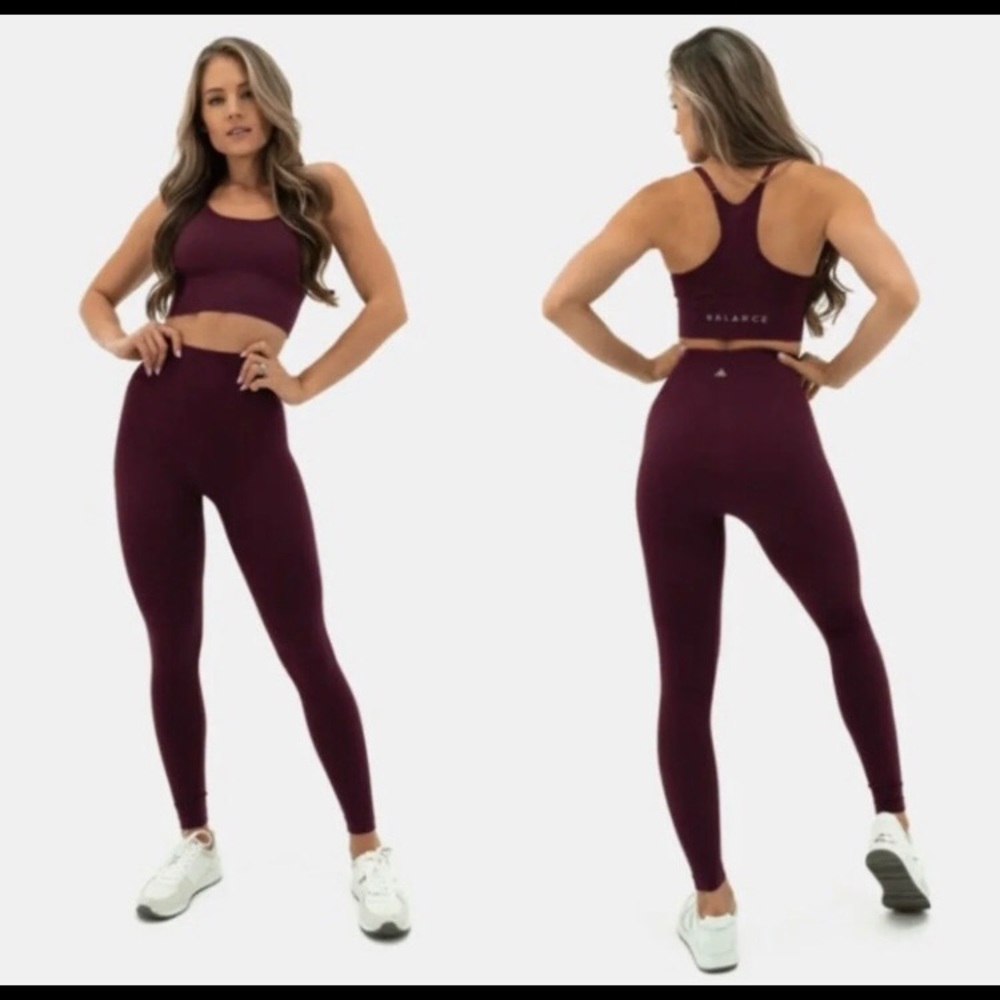 Balance Athletica Burgundy Activewear Set
